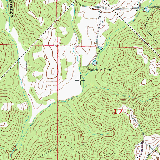 Topographic Map of Dry Creek, AL