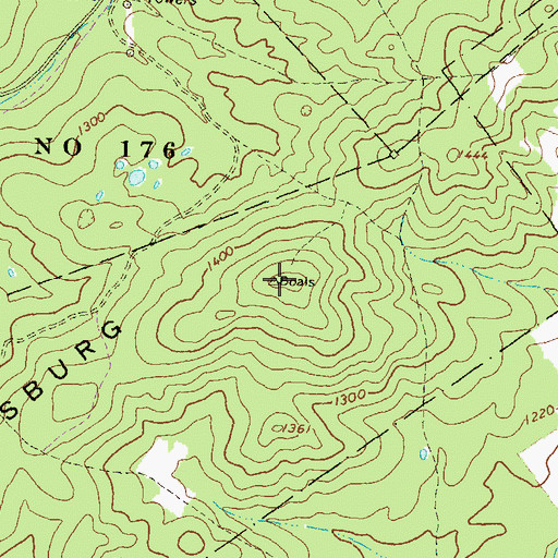 Topographic Map of Gatesburg Ridge, PA