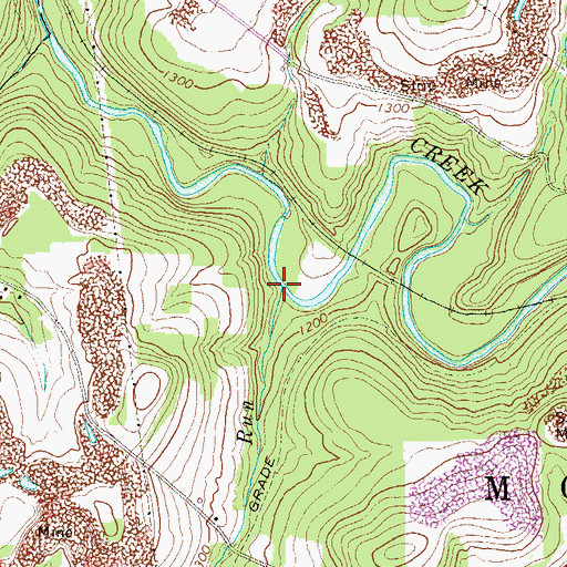 Topographic Map of Gathers Run, PA