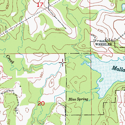 Topographic Map of Dry Creek, AL
