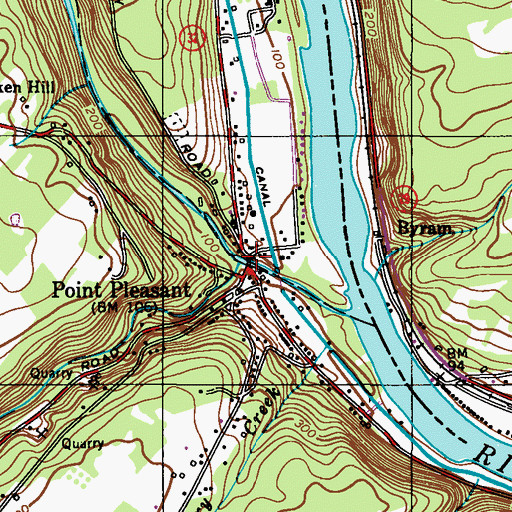 Topographic Map of Geddes Run, PA