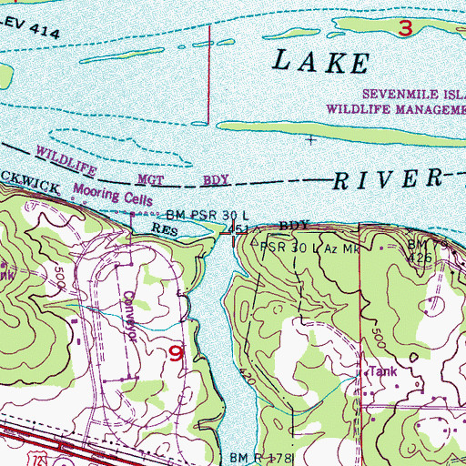 Topographic Map of Dry Creek, AL
