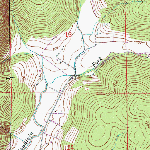 Topographic Map of Dry Creek, AL