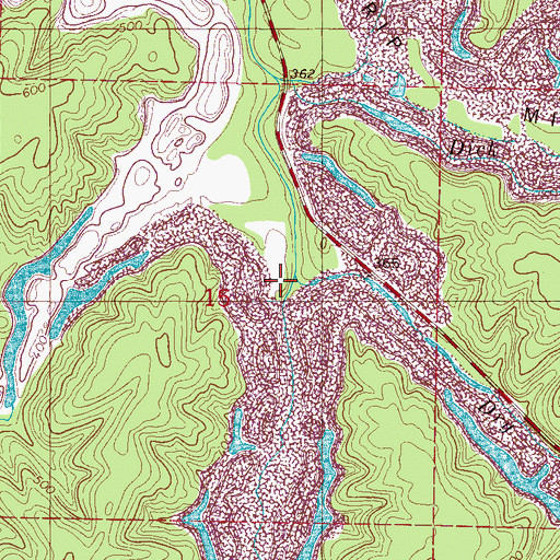 Topographic Map of Dry Creek, AL