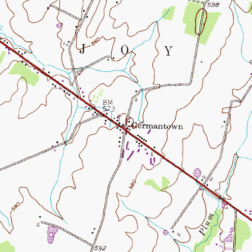 Topographic Map of Germantown, PA