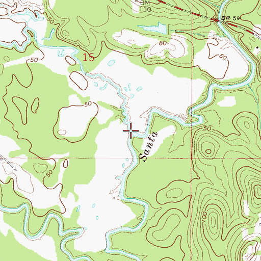 Topographic Map of Dry Creek, AL