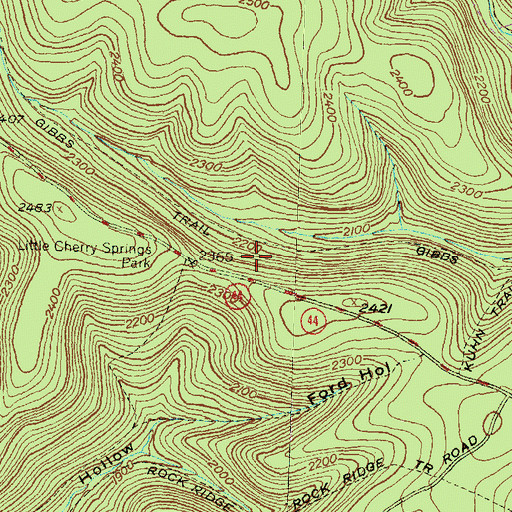 Topographic Map of Gibbs Trail, PA