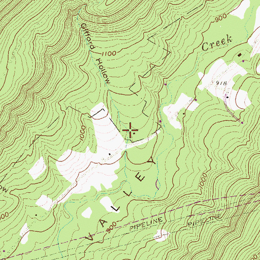 Topographic Map of Gifford Hollow, PA