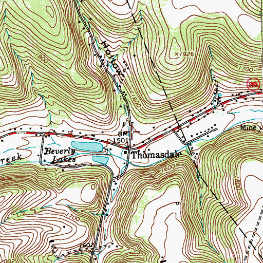 Topographic Map of Gilbert Hollow, PA