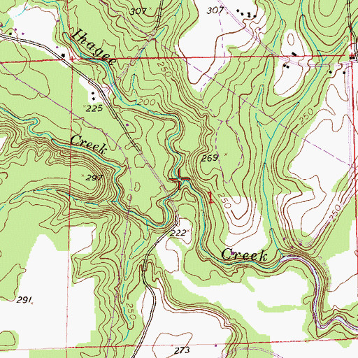 Topographic Map of Dry Creek, AL