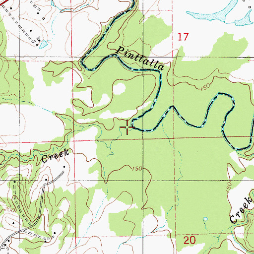Topographic Map of Dry Creek, AL
