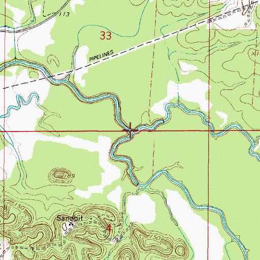 Topographic Map of Dry Creek, AL