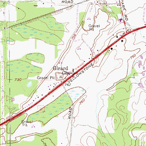Topographic Map of Girard Church, PA