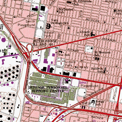 Topographic Map of Girard Park, PA