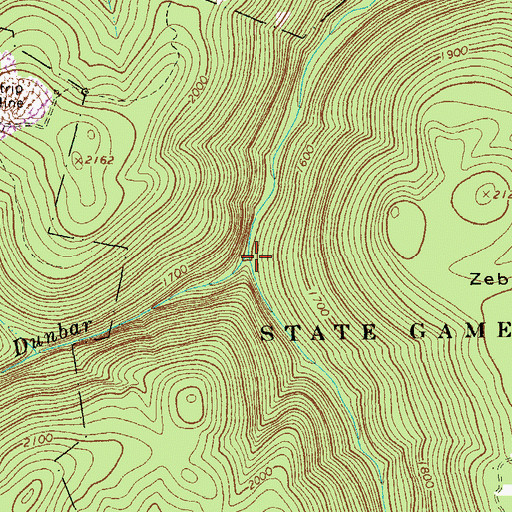 Topographic Map of Glade Run, PA