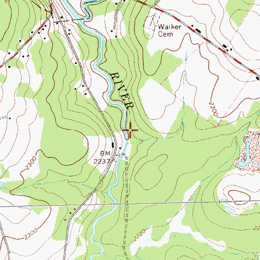 Topographic Map of Glades Valley, PA
