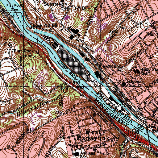 Topographic Map of Glanraffan Creek, PA