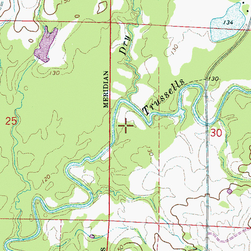 Topographic Map of Dry Creek, AL