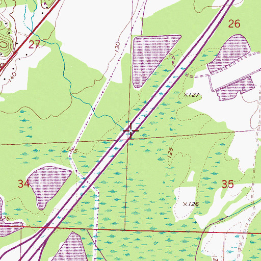 Topographic Map of Dry Creek, AL
