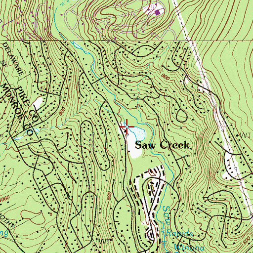 Topographic Map of Glen Ridge Club, PA