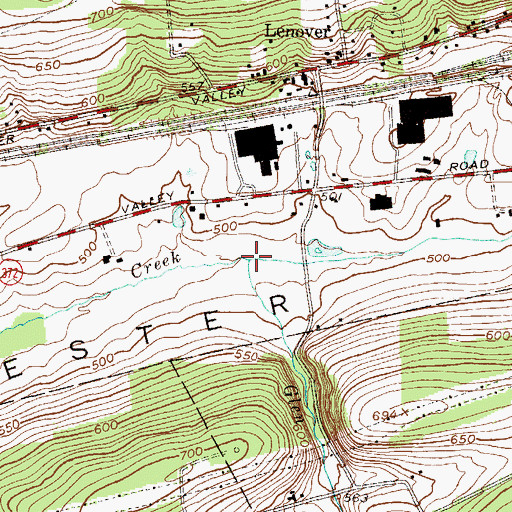 Topographic Map of Glen Run, PA