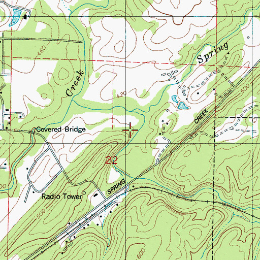 Topographic Map of Dry Creek, AL