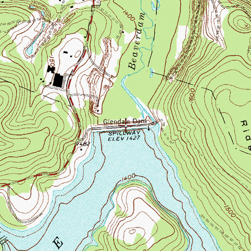 Topographic Map of Glendale Dam, PA
