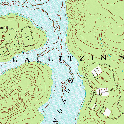 Topographic Map of Glendale Lake, PA