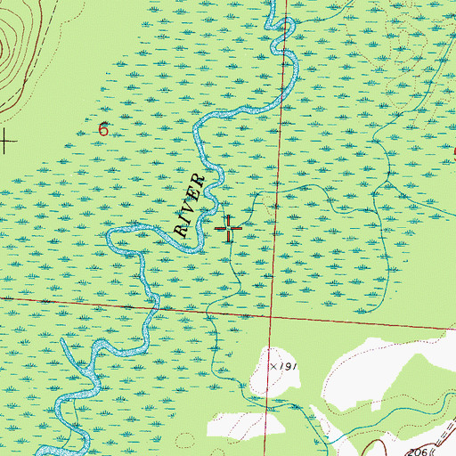 Topographic Map of Dry Creek, AL