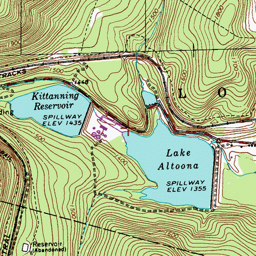 Topographic Map of Glenwhite Run, PA
