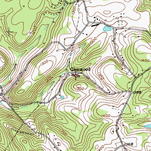 Topographic Map of Glenwood Church, PA