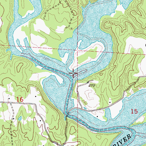 Topographic Map of Dry Creek, AL