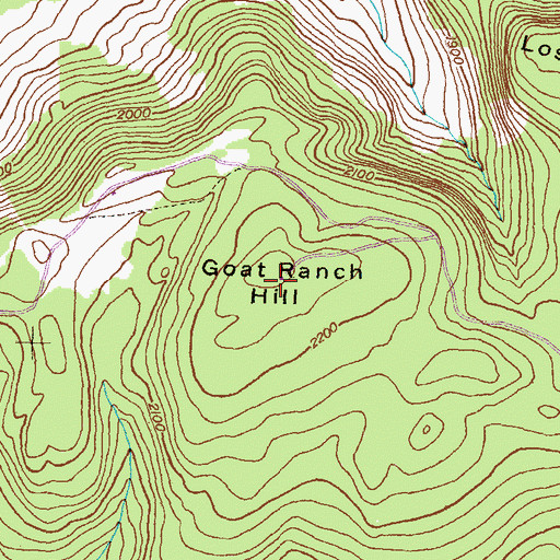 Topographic Map of Goat Ranch Hill, PA