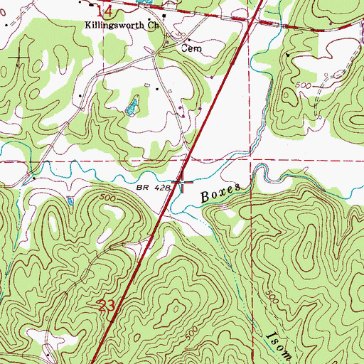 Topographic Map of Dry Creek, AL