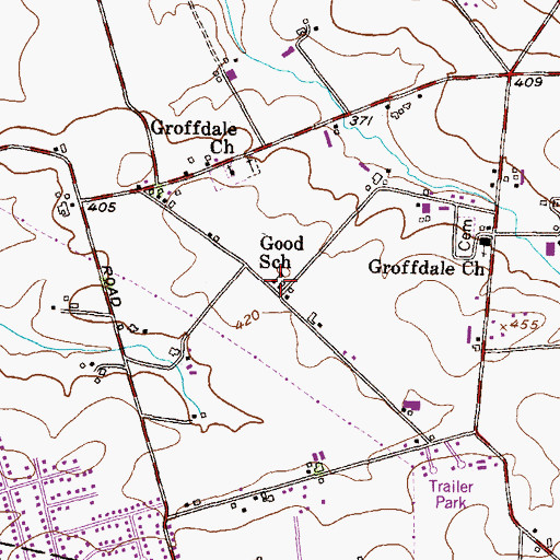 Topographic Map of Good School, PA