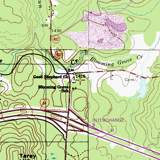 Topographic Map of Good Shepherd Church, PA