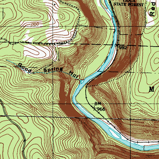 Topographic Map of Good Spring Hollow, PA