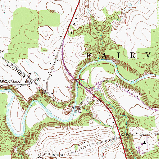 Topographic Map of Goodban Run, PA