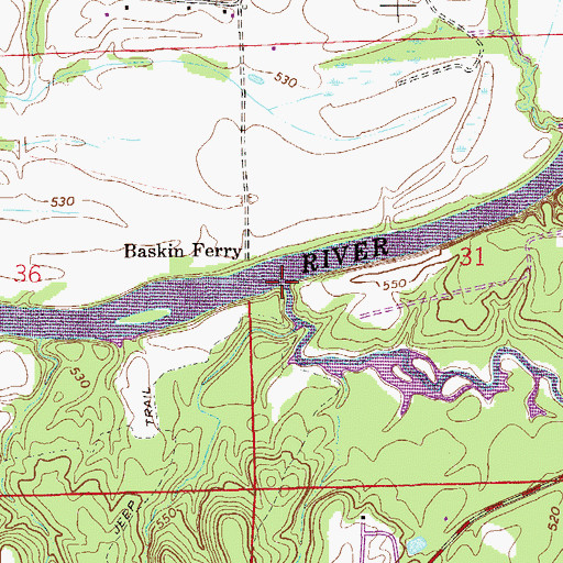 Topographic Map of Dry Creek, AL