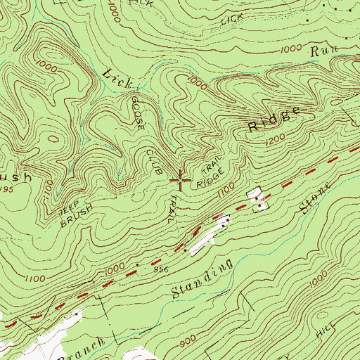Topographic Map of Goose Club Trail, PA