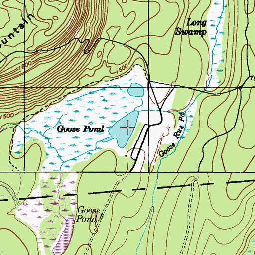 Topographic Map of Goose Pond, PA
