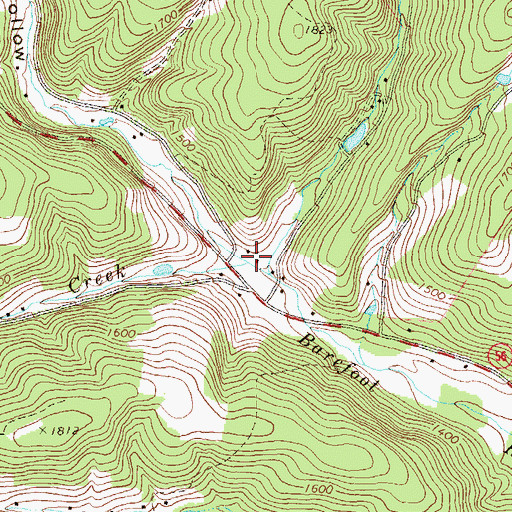Topographic Map of Gordon Creek, PA
