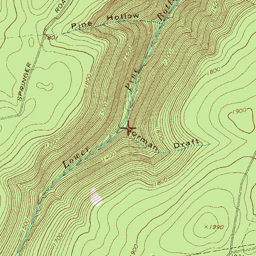 Topographic Map of Gorman Draft, PA