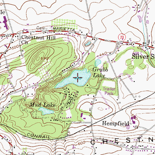 Topographic Map of Grabb Lake, PA