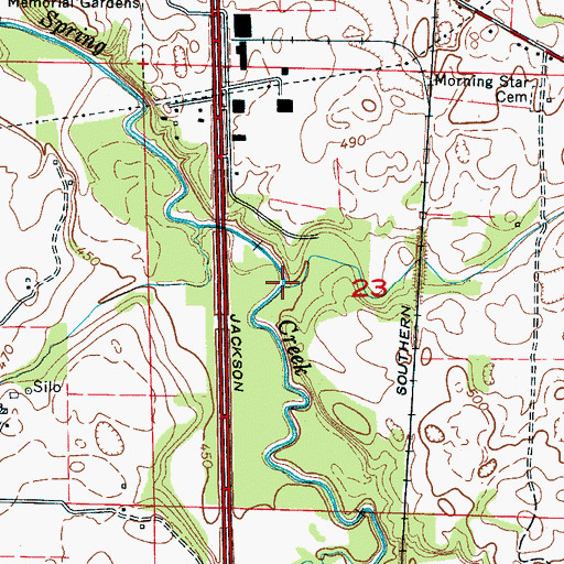 Topographic Map of Dry Creek, AL