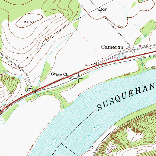 Topographic Map of Grace Church, PA