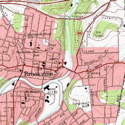 Topographic Map of Grace Church, PA