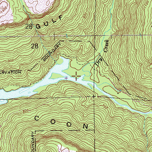 Topographic Map of Dry Creek, AL