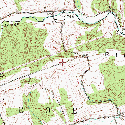 Topographic Map of Graders Ridge, PA