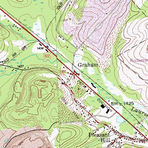 Topographic Map of Graham, PA